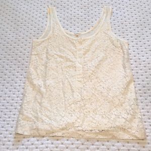 J. Crew cotton lace tank. New without tags. Size S